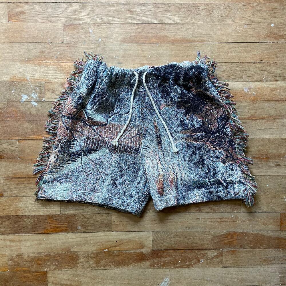 Coup de Stallion Upcycled Tapestry Shorts Size "36